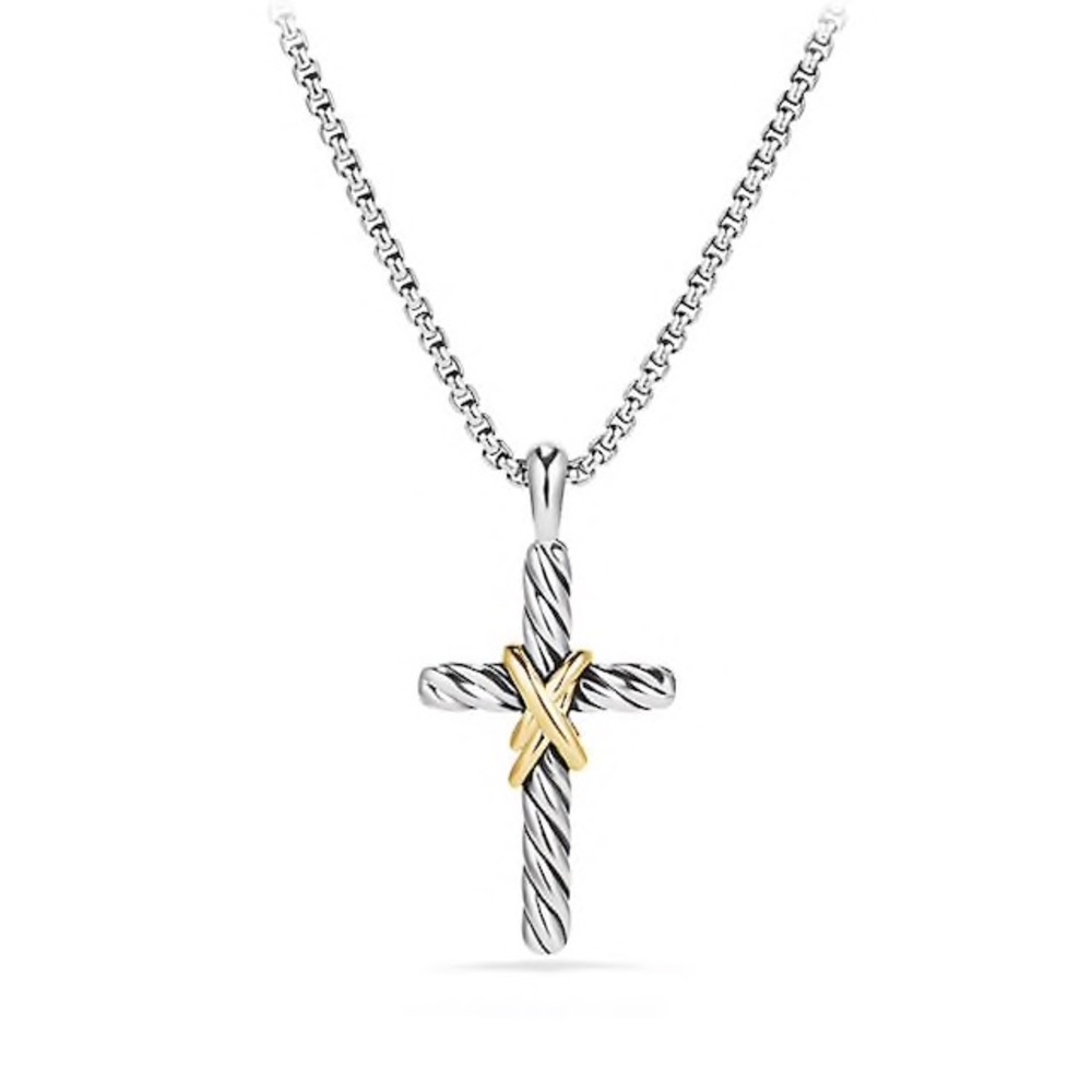 David Yurman Cable Cross Necklace